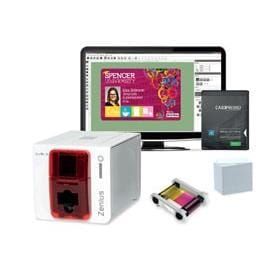 Evolis Zenius Classic GO PACK, single sided, 12 dots/mm (300 dpi), USB, red